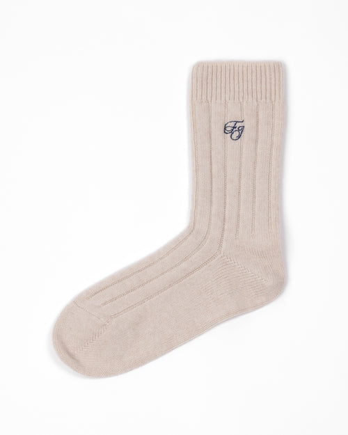 BRIDGET RIBBED CASHMERE SOCKS