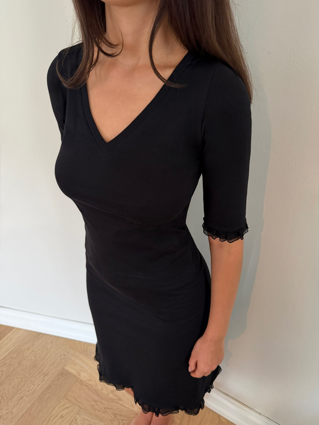 ODETTE SILK SLEEVE NOIR