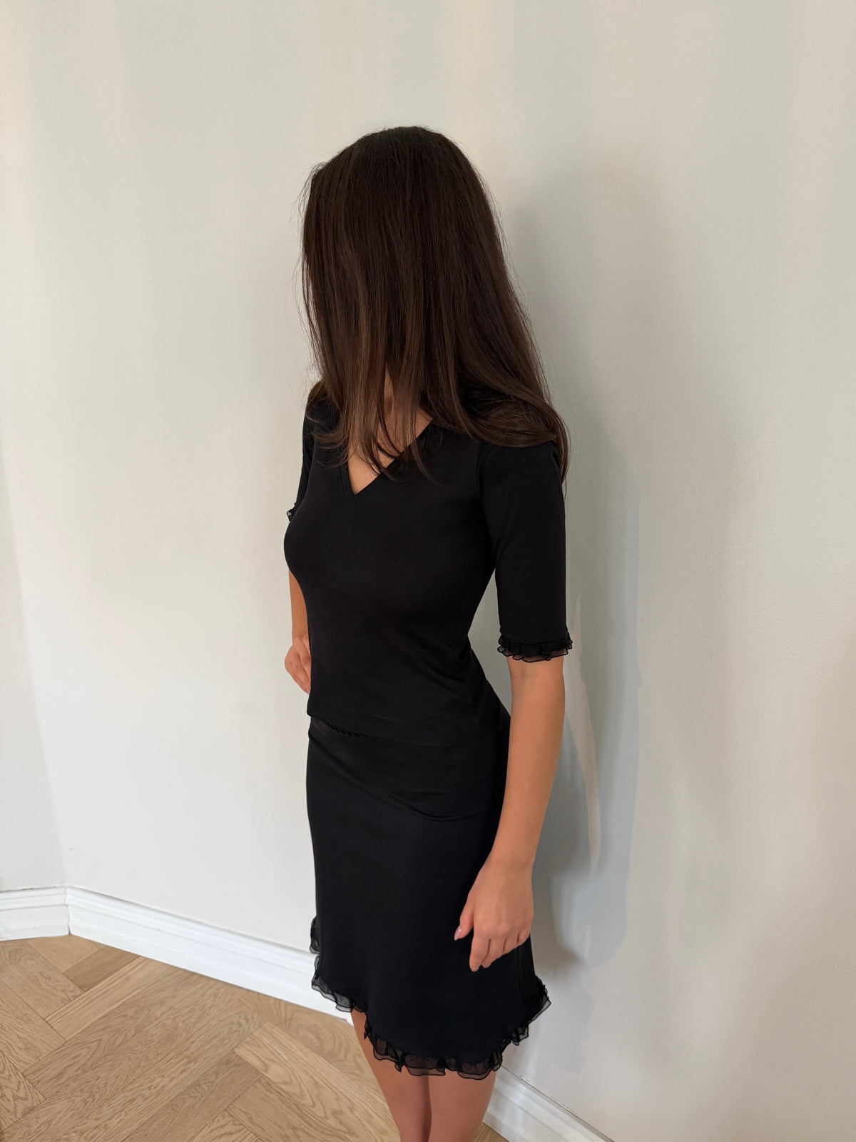 ODETTE SILK SLEEVE NOIR